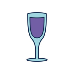 Isolated champagne cup line fill style icon vector design