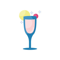 Isolated alcohol cocktail flat style icon vector design
