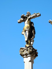 Fototapeta na wymiar Crucero, monumento religioso constituido por una cruz generalmente de piedra 