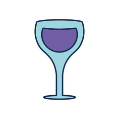 Isolated champagne cup line fill style icon vector design