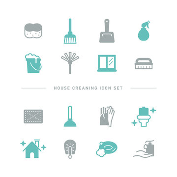 HOUSE CLEANING ICON SET