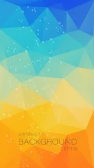 Fototapeten Vertical teal orange triangle background for your mobile design © igor_shmel
