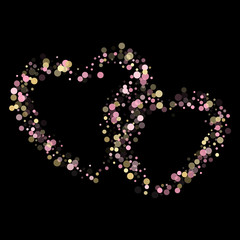 Rose gold fashionable confetti simple background