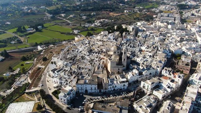  Locorotondo, historic Italian town, aerial shot 4