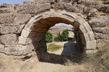 Türkei Side antikes Stadttor Ruinenstadt Pamphylien