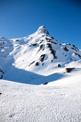 Fototapeta premium Peak covered of snow in Pyrenees in France