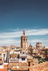 Obraz premium Stock photo of a beautiful view of Torre del Micalet in Valencia