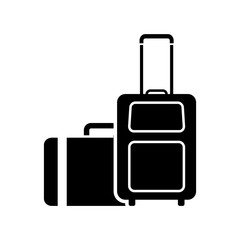 Suitcase, Luggage icon, logo isolated on white background