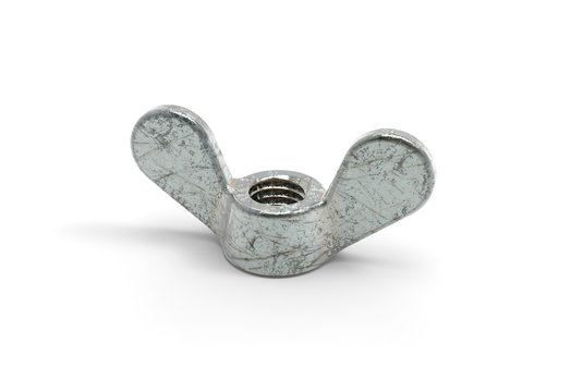 3d illustration of wing nut isolated