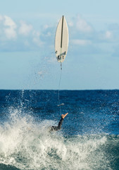 Flying surfboard, Bondi Beach, Sydney