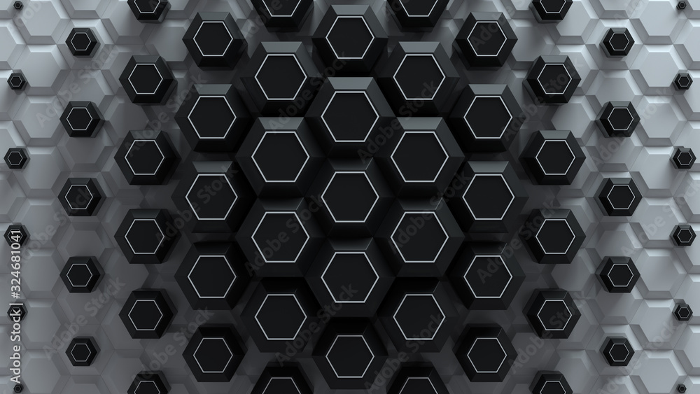 Poster abstract bright creative background. modern clean minimalistic design. hexagonal geometric structure