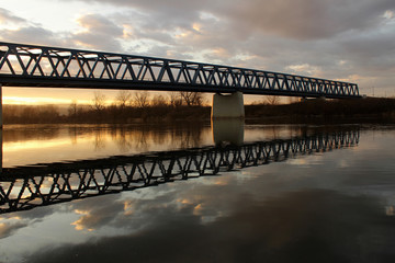 sunset on say by the bridge
