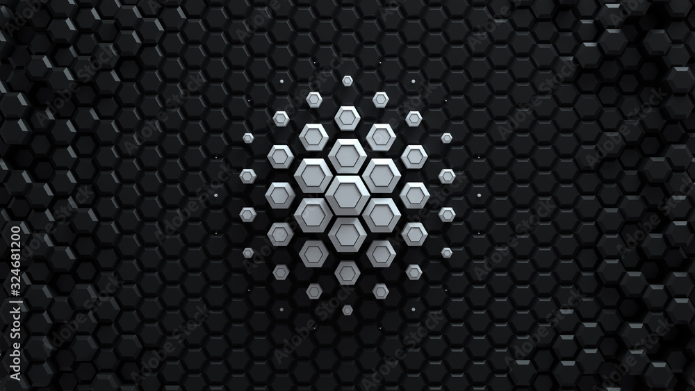 Poster abstract bright creative background. modern clean minimalistic design. hexagonal geometric structure
