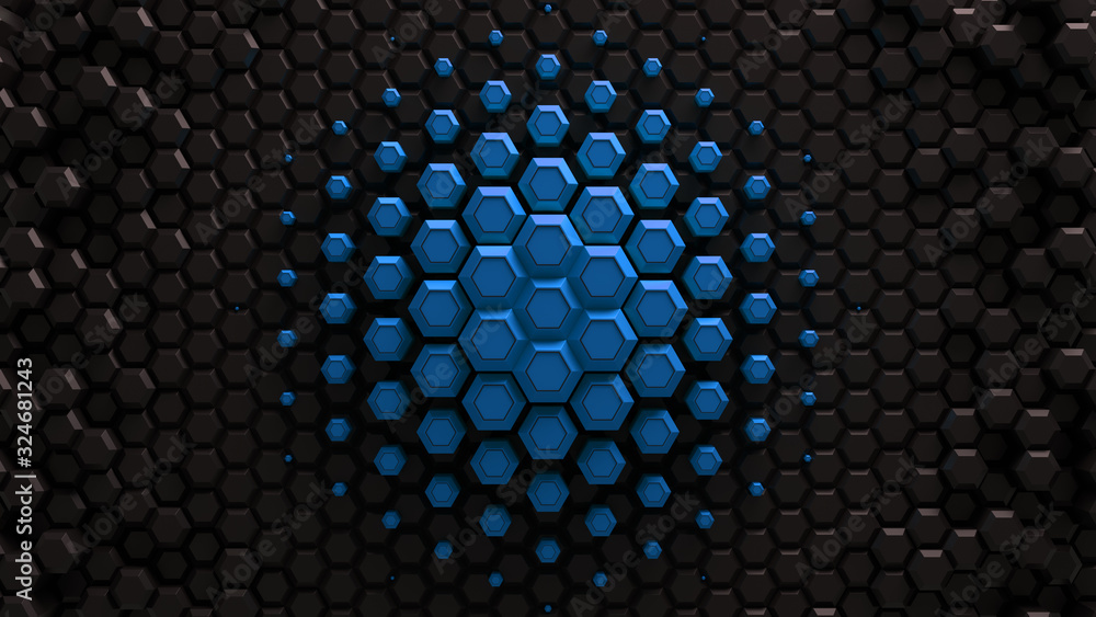 Poster abstract bright creative background. modern clean minimalistic design. hexagonal geometric structure