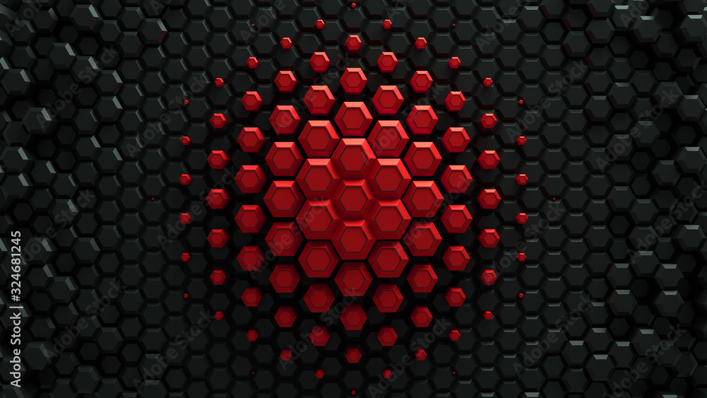 Poster abstract bright creative background. modern clean minimalistic design. hexagonal geometric structure