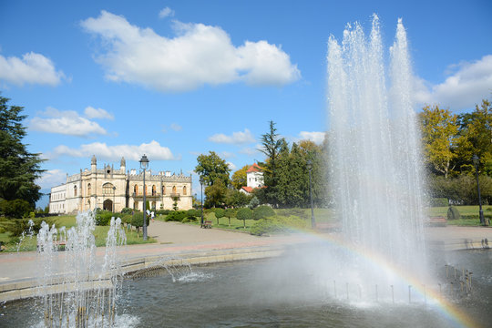 ZUGDIDI, GEORGIA - September 28, 2018:  Dadiani Palace in Zugdidi