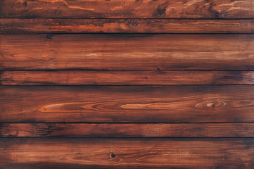Wooden texture, plank grain background mahogany, striped timber desk. Old table, floor, brown boards. Redwood, copy space. - obrazy, fototapety, plakaty
