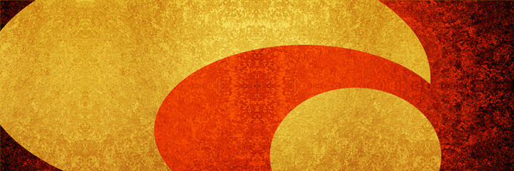 金と赤の抽象模様