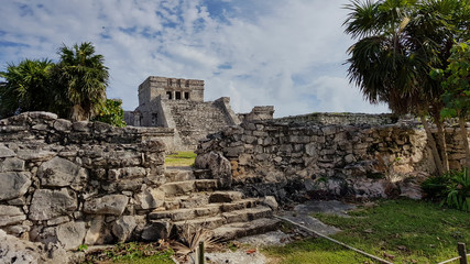 Tulum Mexico archaeological site next to the beach