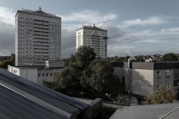 Obraz na płótnie Canvas View of high-rise flats