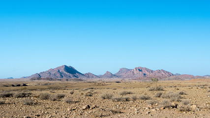 Paysage montagneux de Namibie