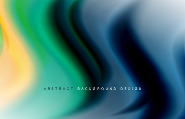 Abstract background - fluid color gradient waves, with dynamic motion line effect. Vector Illustration For Wallpaper, Banner, Background, Card, Book Illustration, landing page