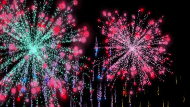 colorful fireworks in the night sky 4k video