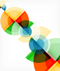 Obraz premium Abstract background, circle and triangle design round shapes overlapping. Geometric trendy template. Vector Illustration For Wallpaper, Banner, Background, Card, Book Illustration, landing page