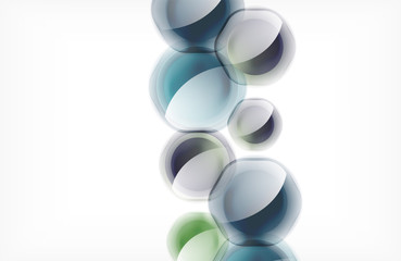 Abstract background - glass shiny transprent hexagon shapes overlapping eath other. Vector Illustration For Wallpaper, Banner, Background, Card, Book Illustration, landing page