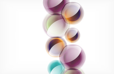 Abstract background - glass shiny transprent hexagon shapes overlapping eath other. Vector Illustration For Wallpaper, Banner, Background, Card, Book Illustration, landing page