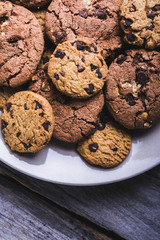Homemade sweet chocolate chip cookies
