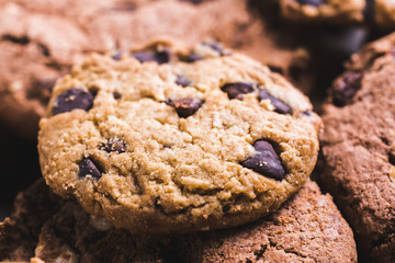 Homemade sweet chocolate chip cookies