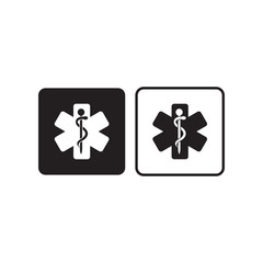 snake stick icon, pharmacy icon