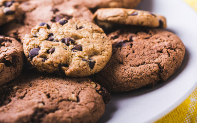 Homemade sweet chocolate chip cookies