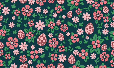 Unique template for Easter, with beautiful leaf and flower background.