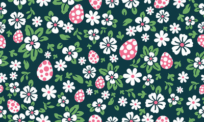 Unique template for Easter, with beautiful leaf and flower background.