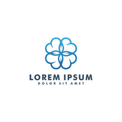 Clover logo design vector illustration