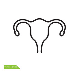 Menstruation icon ,womb icon vector logo design template