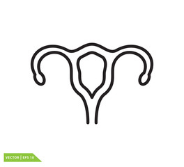 Menstruation icon ,womb icon vector logo design template