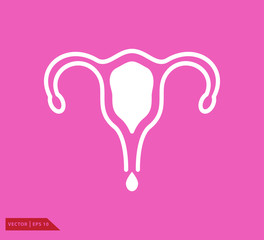 Menstruation icon ,womb icon vector logo design template