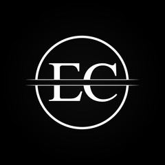 Initial EC Letter Linked Logo Business Vector Template. Creative Letter EC Logo Design