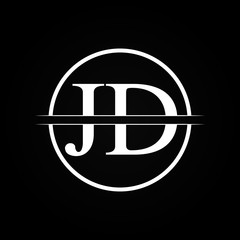 JD letter Type Logo Design vector Template. Abstract Letter JD logo Design