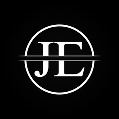 JE letter Type Logo Design vector Template. Abstract Letter JE logo Design