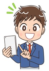高校生のイラスト 男子 男 中学生 ブレザー マンガ アニメ
