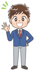 高校生のイラスト 男子 男 中学生 ブレザー マンガ アニメ