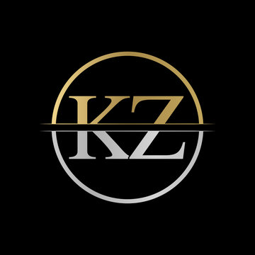 Initial KZ letter Logo Design vector Illustration. Abstract Letter KZ logo Design