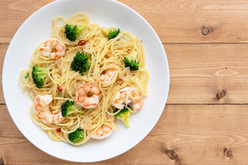 海老とブロッコリーのパスタ