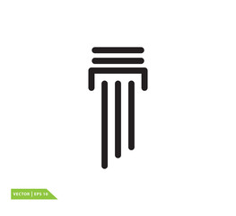 Pillar icon vector logo design template