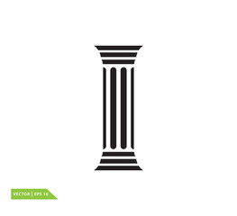 Pillar icon vector logo design template