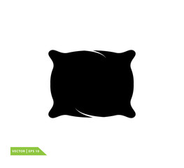 Pillow icon vector logo design template
